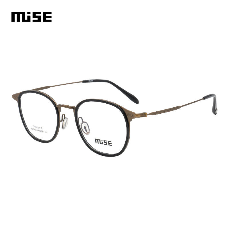 MUISE眼镜框全框超轻钛材光学镜架男女款配镜片MSTA519
