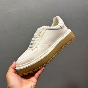 男款真皮百塔小白鞋2026秋季新款软底增高舒适百塔休闲板鞋