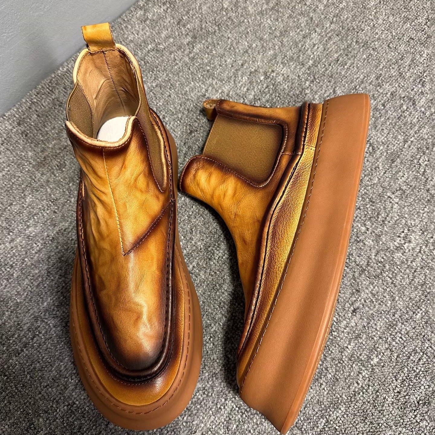 狠货轻奢磨砂牛皮高帮鞋男复古暗黑意大利马丁靴英防护用品防护鞋,居家日用,防护鞋,淘宝优惠券,粉丝福利购,淘宝优惠卷