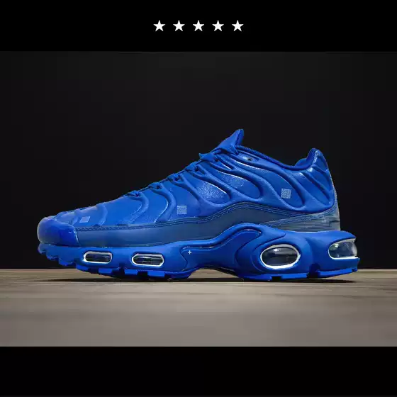 Zhenshu Men's Classic Retro Leather Running Shoes with Air Cushion - Blue Casual Sneakers for Men and Women