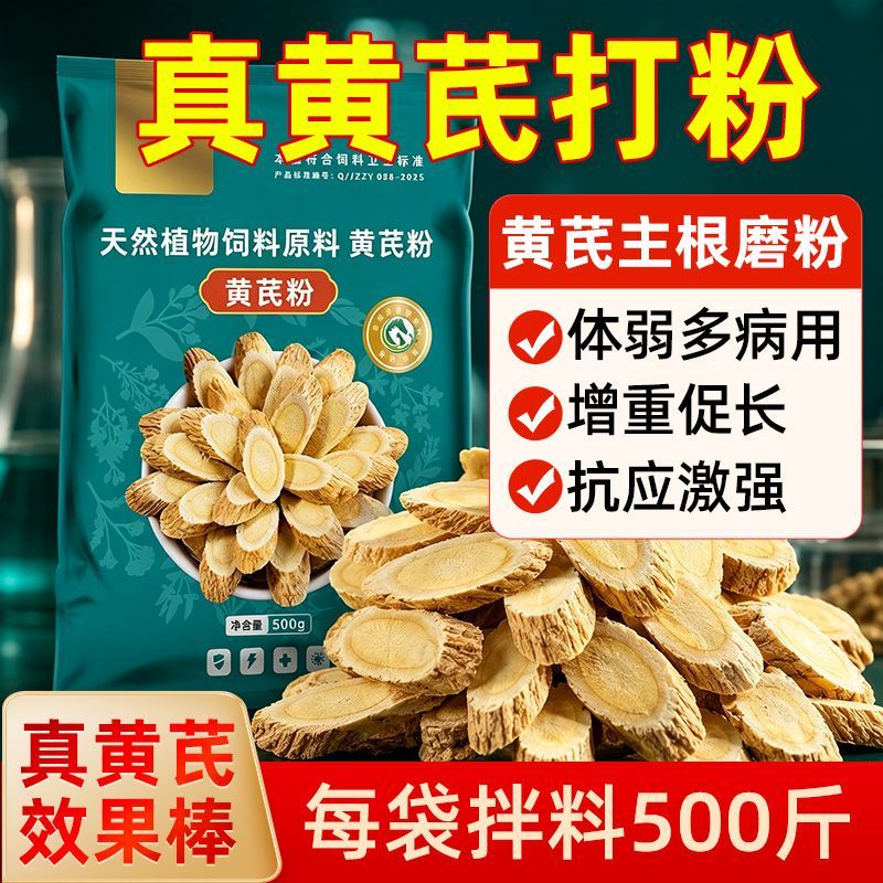 黄芪多糖黄芪粉猪牛羊鸡鸭鹅通用增强抗病力减少疾病促生长
