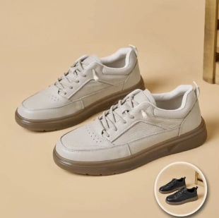 打孔鞋 锐意森四季 休闲软底鞋 透气柔软牛筋底防滑耐磨新款 全皮男鞋