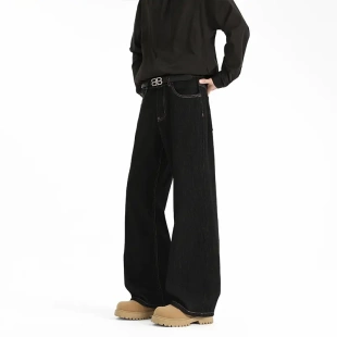 男春秋cleanfit潮牌宽松直筒休闲长裤 牛仔裤 丹宁原牛2021M版 美式