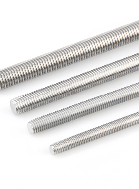 304不锈钢牙条丝杆通丝全螺纹螺杆牙棒M4M5M6M8M10M12M14M16M18mm