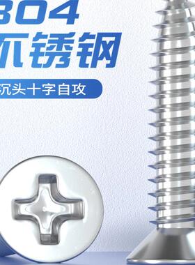 泽克304不锈钢平头自攻螺丝加长十字沉头自攻螺丝钉M2M3M4M5M6mm
