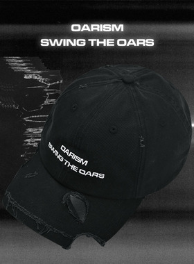 oarism 22AW 重水洗破坏鸭舌帽异形帽檐做旧男女可调节寇克船长