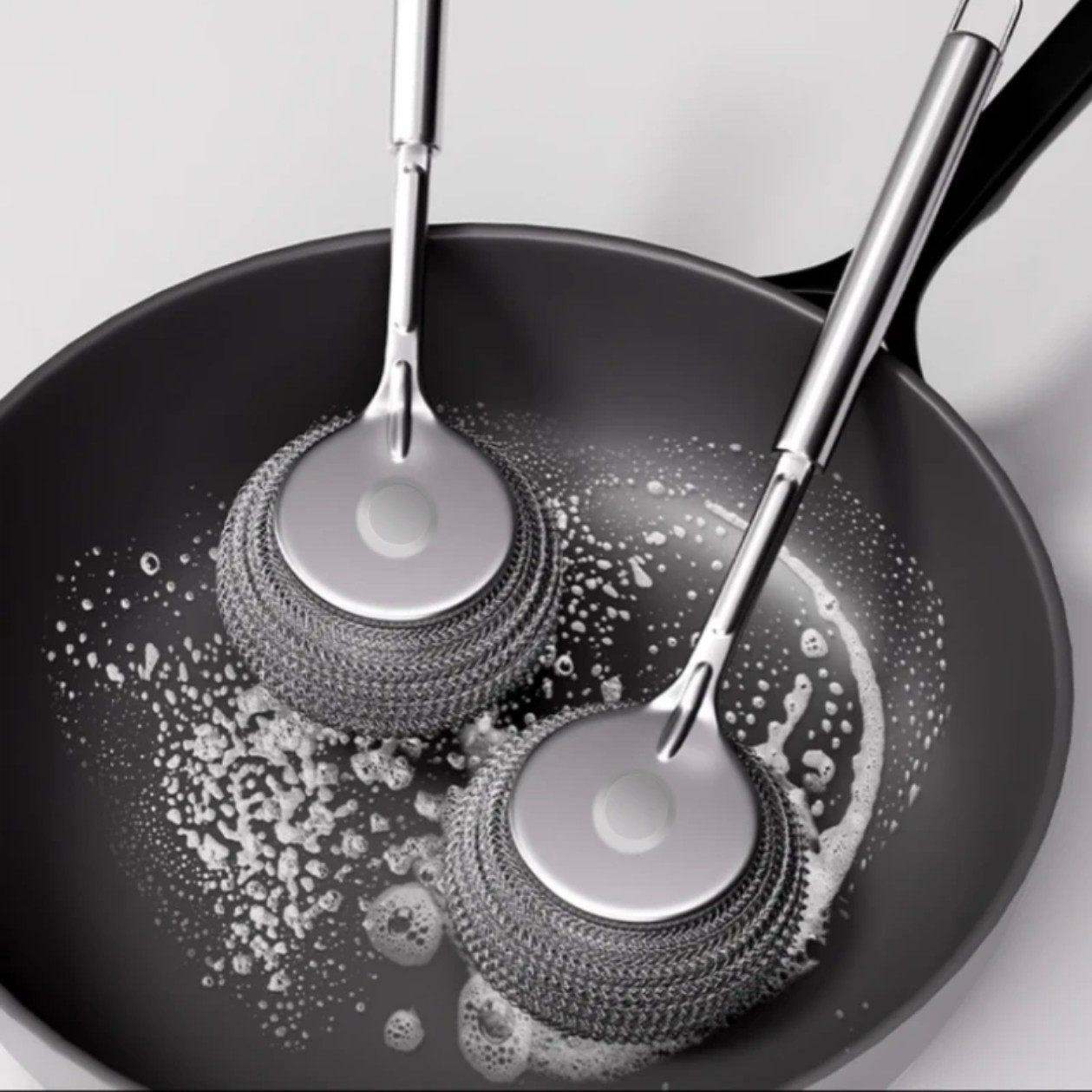 不锈钢锅刷长柄洗锅刷清洁刷子家用大号钢丝球带手柄去污刷锅神器,家庭/个人清洁工具,厨房用刷,淘宝优惠券,粉丝福利购,淘宝优惠卷