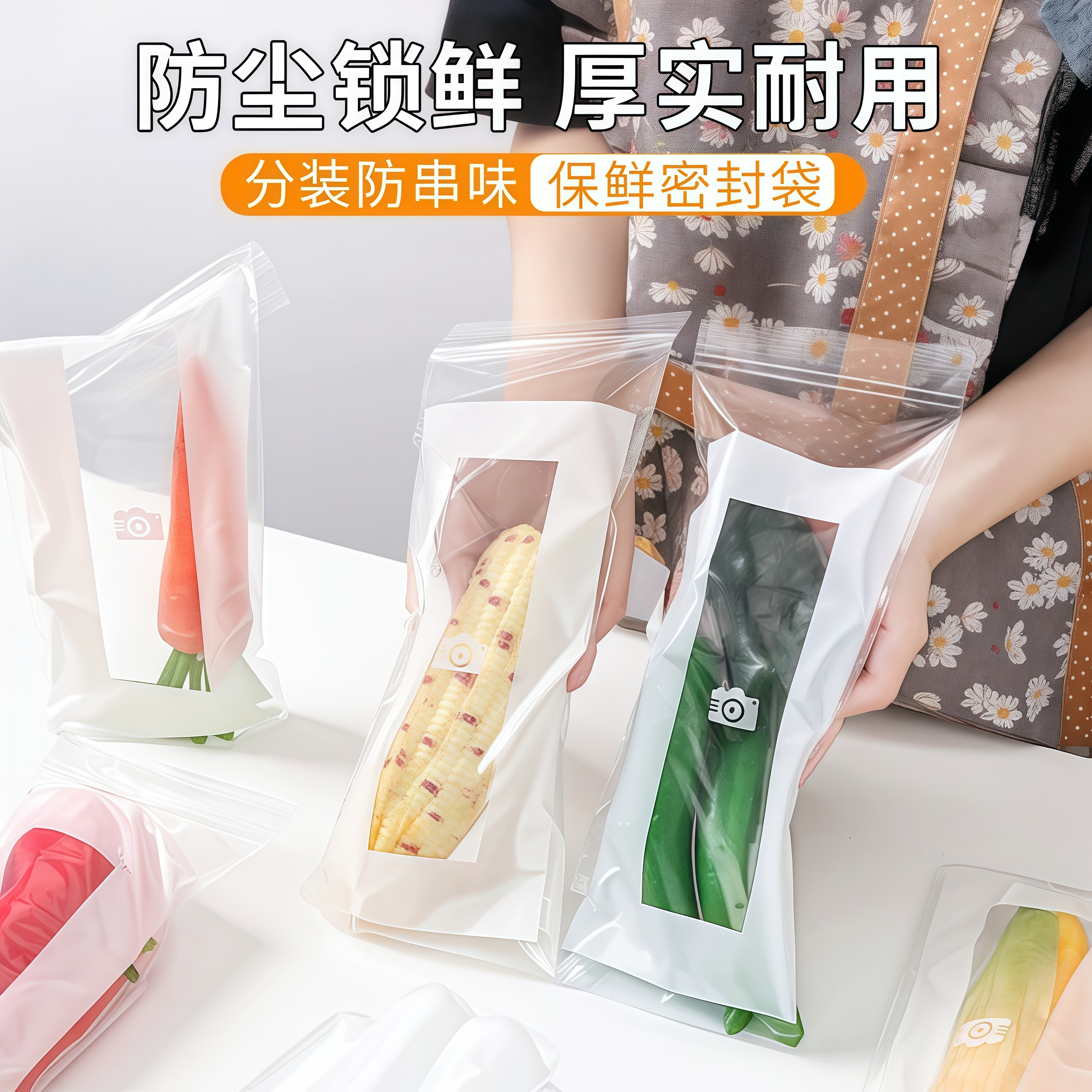 保鲜袋食品级密封袋家用加厚长条