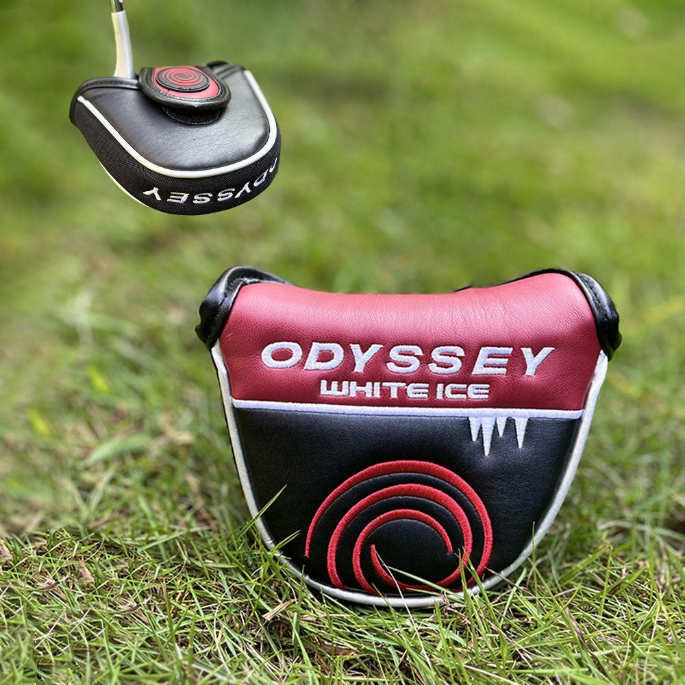 ODYSSEY 골프 퍼터 커버 혼 클럽 헤드 스트레이트 바 반원형 보호 커버 GOLF 모자 커버
