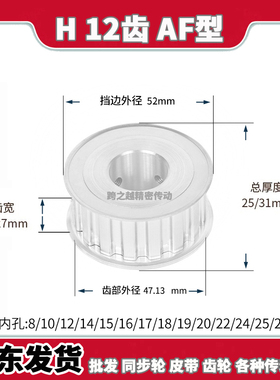 ATPA/EAL现货同步带轮H12槽宽21/27AF型075两面平100内孔8-30mm