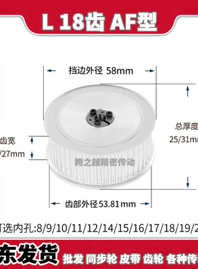 ECB/HPLA现货L18齿槽宽21/27AF免键胀紧套L同步轮涨套内孔8-20mm