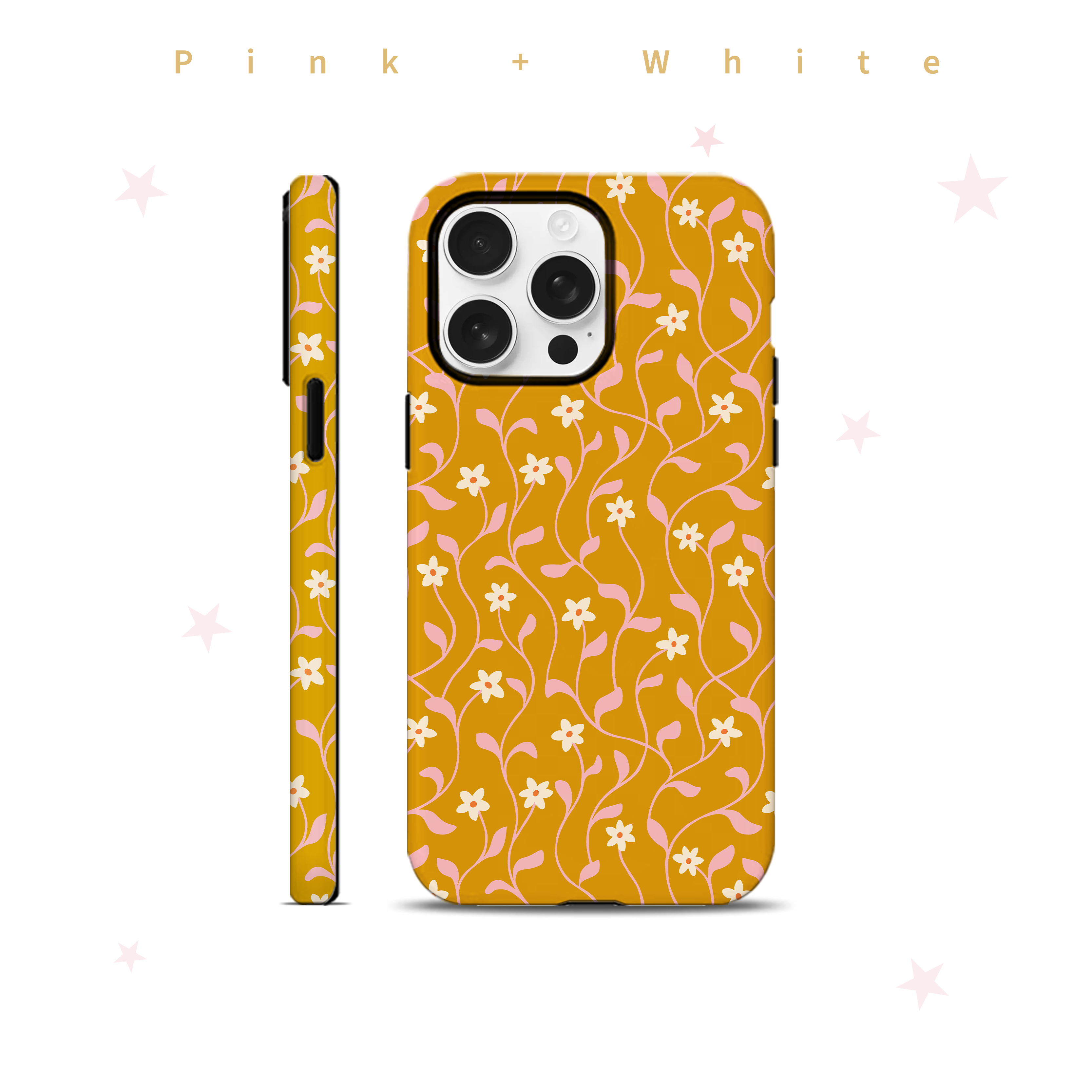 Pink+White 橘悠花藤 原创新品韩国进口二合一菲林手机保护壳（54）