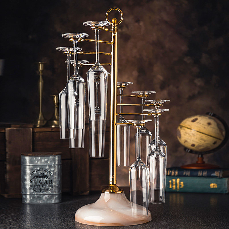 红酒杯架倒挂酒杯架家用挂架欧式悬挂高档红酒架摆件轻奢红酒杯架