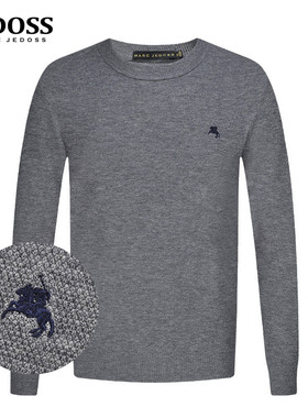 JEDOSS/爵迪斯男装秋冬新款简约小胸标长袖内搭羊毛衫S9303