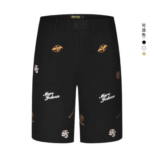 JEDOSS/爵迪斯男装夏季专柜新款潮流章仔刺绣休闲中裤YX098