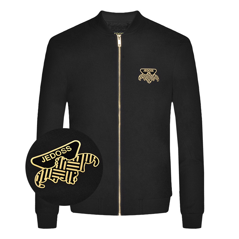 2023秋冬新款简约烫金夹克外套