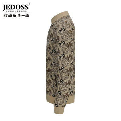 JEDOSS/爵迪斯男装春季专柜新款满针织薄款夹克外套烫钻0235