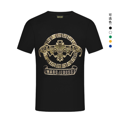 JEDOSS/爵迪斯男装夏季新款经典烫金大LOGO短袖T恤HM205BS