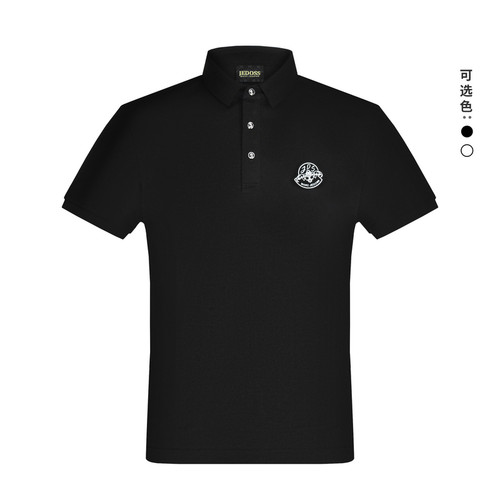 JEDOSS/爵迪斯男装2026春季新款简约胸标LOGO胶印短袖POLO衫AM128