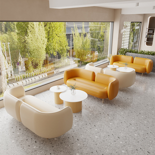 奶茶店沙发桌椅组合网红咖啡厅酒吧样品屋展示中心商用洽谈接待休