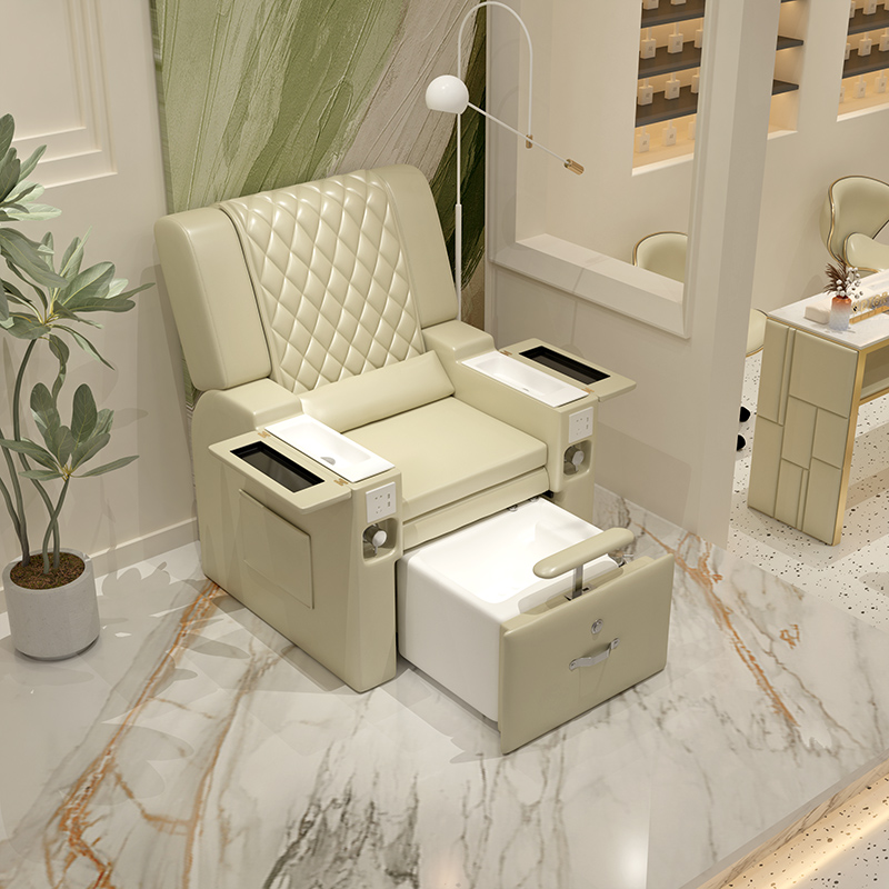 美甲沙发电动纹绣美足美睫沙发足疗洗脚多功能一体按摩可躺沐足椅