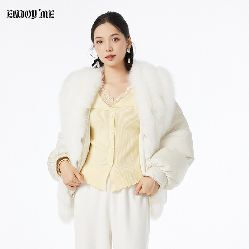 ENJOYME狐狸毛皮草羽绒服