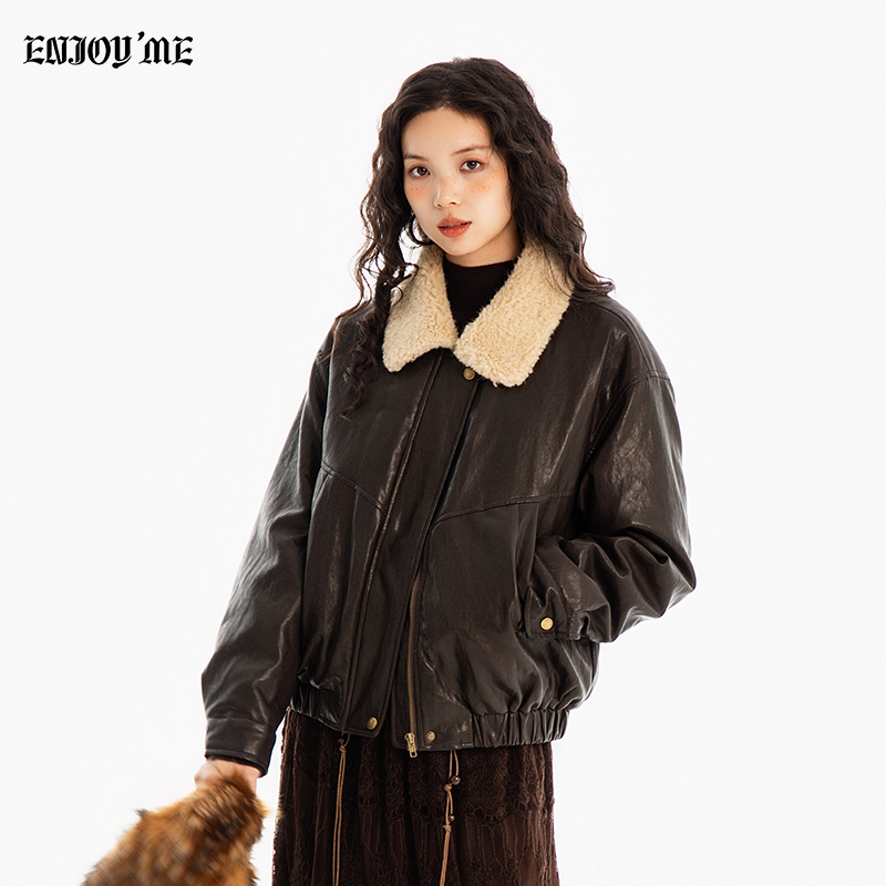 ENJOYME美拉德翻领羽绒外套