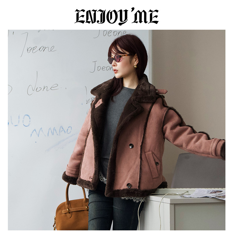 ENJOYME韩版机车服上衣女