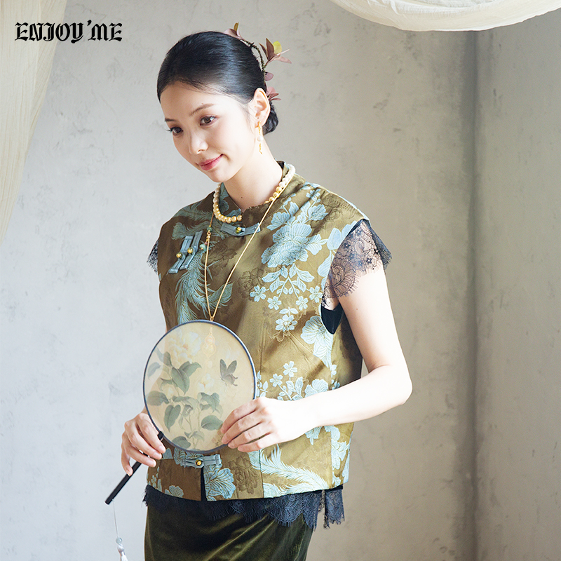 ENJOYME新中式国风提花马甲