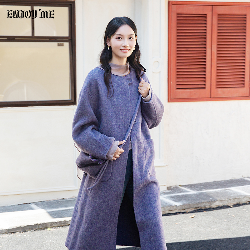 ENJOYME双面羊绒大衣毛呢外套