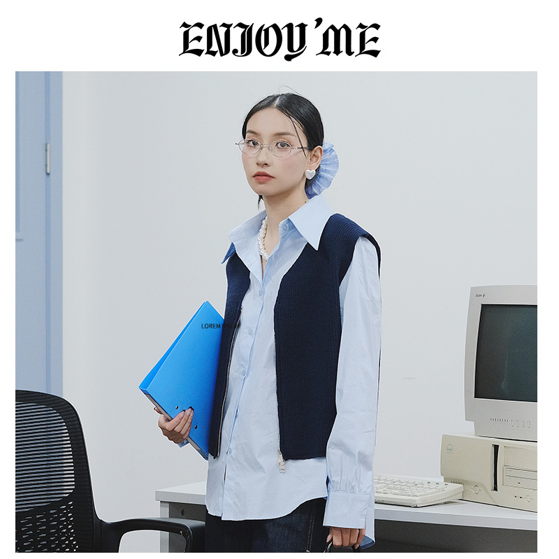 ENJOYME商场同款韩系马夹两件套