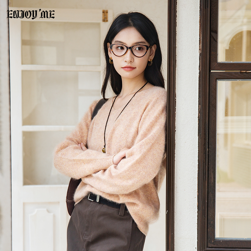 ENJOYME纯色长袖毛衣女