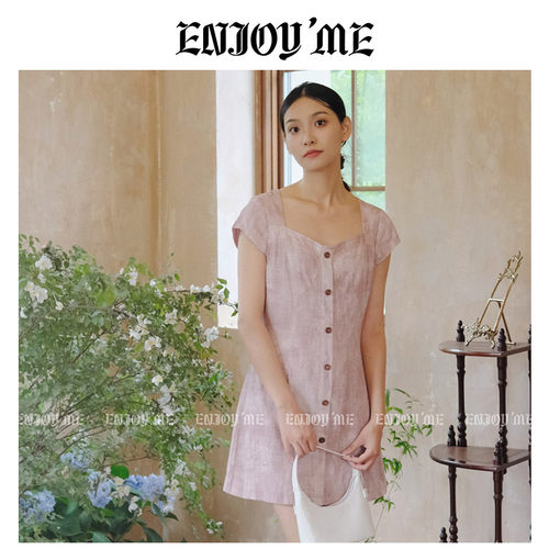 ENJOYME商场同款精致短袖连衣裙