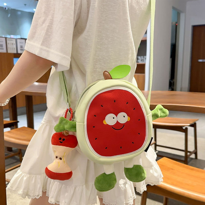 日系可爱小清新卡通西瓜单肩包女