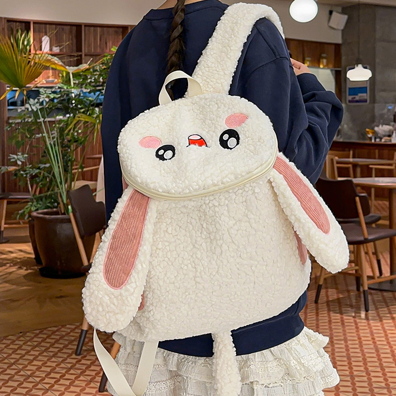2025秋冬新款可爱卡通立体休闲小动物双肩包软妹学生书包少女背包
