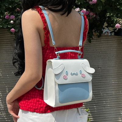 可爱少女卡通玉桂狗斜挎双肩包女