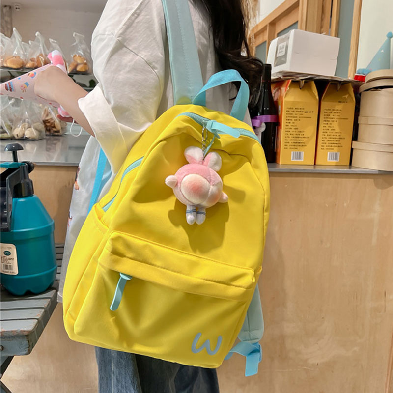 多巴胺校园小清新小众撞色双肩包
