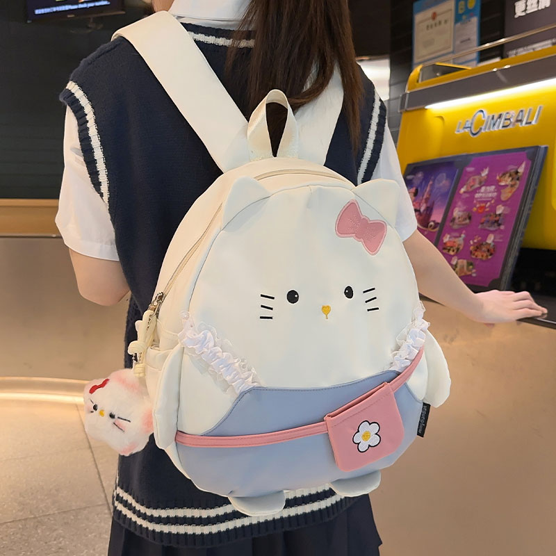 可爱小猫书包软妹少女出游小背包