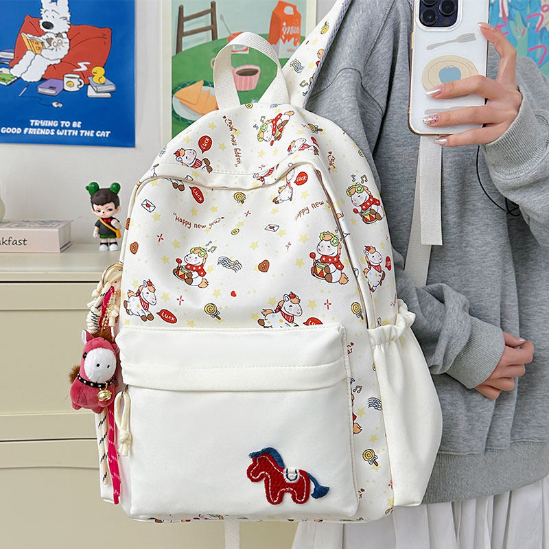 书包女生小学生卡通小马双肩包女韩系高颜值小众不撞款大容量背包