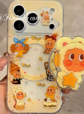 适用魅族22手机壳21note蛋糕甜品星星人20classic旋转磁吸支架meizu卡通可爱18x网红超火17pro高级16th新plus