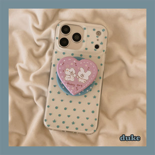 适用oppok13k12手机壳k11x波点爱心熊兔k10活力版k9s磁吸支架k7k5k3k1网红超火pro卡通可爱高级plus新turbo女