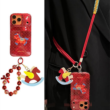 适用红米note15/14手机壳turbo4/3波点小马13/12/11/10挂件k90k80k70k60k50k40可背斜挎k30k20手绳9/8新年7红