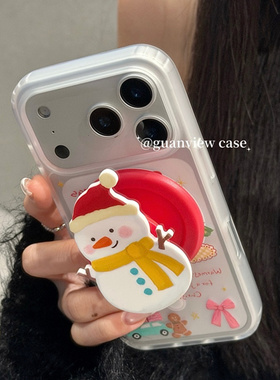 适用oppoA58手机壳A1A2A3A5A6pro圣诞树雪人a97a96a93a92s磁吸支架a55a57a53磨砂A72a79a77秋冬a32A11女A35新