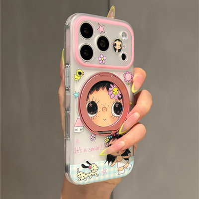 适用opporeno16/15/14/13手机壳Reno12/11/10/9/8/7/3花朵小玉6pro旋转折叠支架5k超火Ace2卡通renoace新款4s