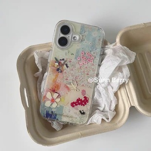 8拼接碎花鸽子蝴蝶N7 6se 适用华为nova13手机壳12 3小众高级A20麦芒30唯美气质pro清新文艺2s