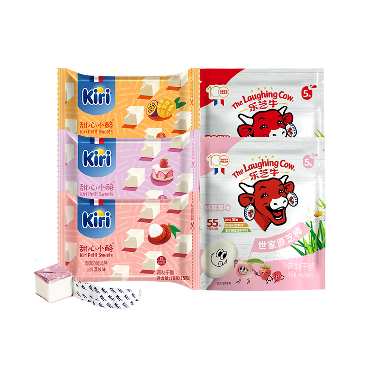 【胡可直播间】Kiri凯芮即食甜心小酪78g*3+乐芝牛奶酪棒90g