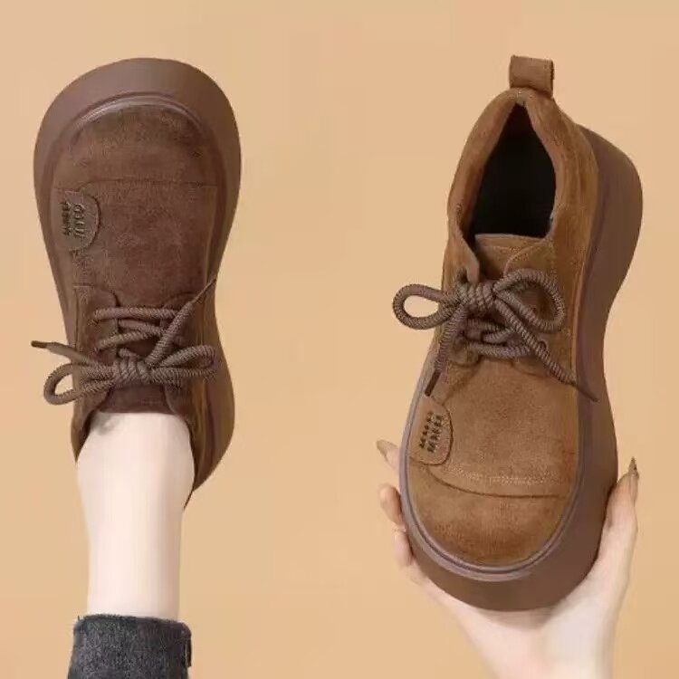 厚底增高勃肯鞋女2025春季新款不累脚爆款百搭学院风休闲豆豆单鞋,运动鞋new,运动休闲鞋,淘宝优惠券,粉丝福利购,淘宝优惠卷