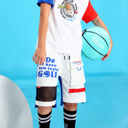 男童运动休闲透气速干短裤特价款