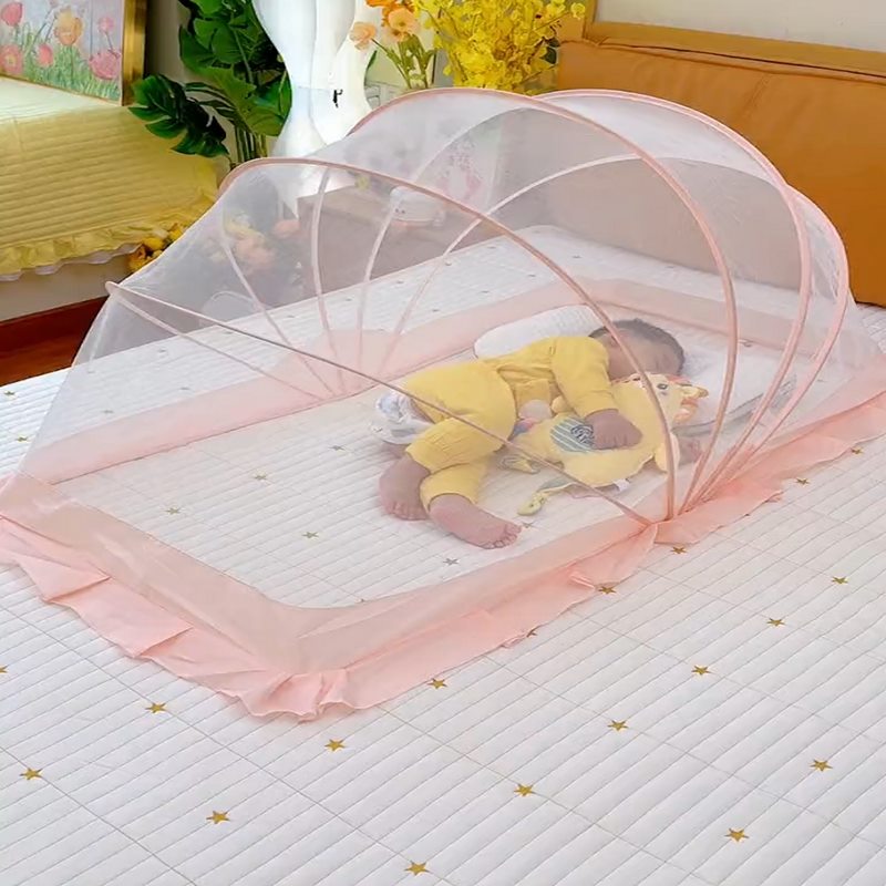 婴儿床上专用蚊帐防蚊罩可折叠宝宝新生儿小孩免安装便携蒙古包式