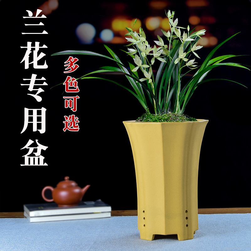 精品素面紫砂兰花盆君子兰简约陶瓷兰草花盆专用盆室内家用桌面|ruв категории Домашний быт, ваза/цветок/искусственные цветы/моделирование украшения, цветок/ваза, горшок - от Buy2taobao.com для оказания профессиональной услуги покупки агента Taobao